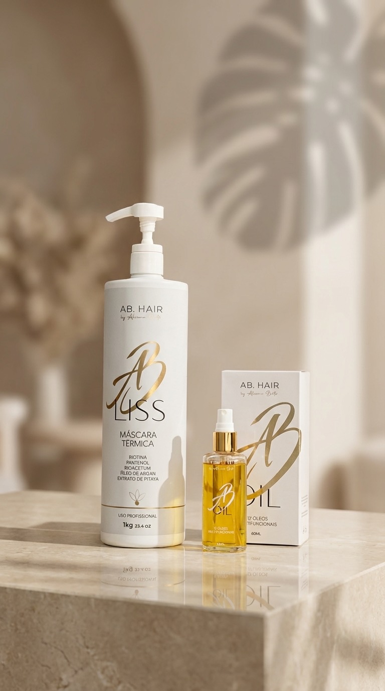Kit AB Oil e Máscara AB Liss, cortesia do Lote Diamante